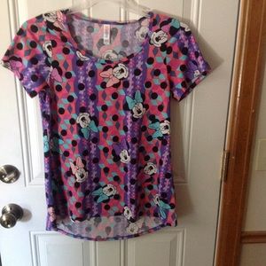 LuLaRoe Minnie Mouse Irma Top Size XS